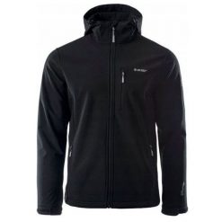 Kurtka męska Softshell Hi-Tec Caen - czarna, Rozmiar XL. Czarne kurtki Hi-tec, m, bez wzorów, z polaru, bez kaptura. W wyprzedaży za 194.99 zł.