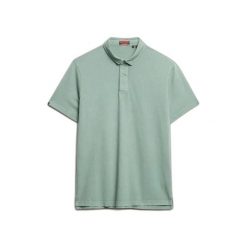 Koszulka polo z dżerseju Superdry Essential. Szare koszulki polo Superdry, m, bez wzorów, z dżerseju, bez kołnierzyka, bez ramiączek. Za 182.10 zł.