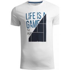 T-shirt męski TSM604 - biały - Outhorn. T-shirty marki Outhorn. Za 39.99 zł.