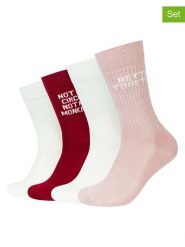 S.Oliver Skarpety (4 pary) w kolorze czerwono-jasnoróżowo-białym rozmiar: 35-38. Białe skarpety S.Oliver, bez wzorów, prążkowane. Za 60.99 zł.