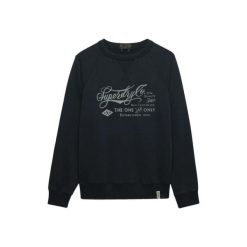 Bluza z nadrukiem Superdry Merchant Vintage. Niebieskie bluzy Superdry, m, bez wzorów, bez kaptura. Za 327.70 zł.