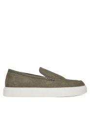 Calvin Klein Półbuty Hybrid Moccasin Nu HM0HM01902 Szary. Szare eleganckie półbuty CALVIN KLEIN, bez wzorów, ze skóry, bez obcasa, bez zapięcia. Za 649.99 zł.