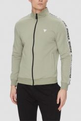 GUESS Zielona bluza męska z lampasami New Arlo, Rozmiar XL. Zielone bluzy Guess, l, z aplikacjami, bez kaptura. W wyprzedaży za 209.99 zł.