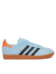 Adidas Sneakersy Gazelle JI2076 Niebieski. Niebieskie buty sportowe casual Adidas, bez wzorów, ze skóry, bez zapięcia. Za 449.99 zł.