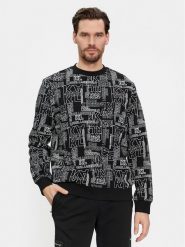 KARL LAGERFELD Bluza 705060 541900 Czarny Regular Fit. Czarne bluzy KARL LAGERFELD, l, bez wzorów, z bawełny, bez kaptura. Za 369.99 zł.