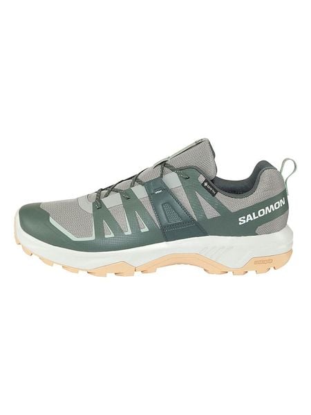 SALOMON Buty trekkingowe "EXTEND 2 GORE-TEX" w kolorze szaro-zielonym rozmiar: 48. Szare buty trekkingowe Salomon, bez wzorów, z gore-texu, bez zapięcia. Za 393.80 zł.
