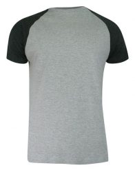 T-shirt Szaro-Popielaty Bawełniany, Krótki Rękaw Raglanowy, Dwukolorowy, Męski -BRAVE SOUL. Szare bezrękawniki Brave Soul, m, bez wzorów, z bawełny, bez kołnierzyka, bez ramiączek. Za 45.00 zł.