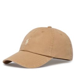 Czapka z daszkiem Polo Ralph Lauren. Brązowe czapki z daszkiem Polo Ralph Lauren, bez wzorów. Za 329.99 zł.