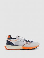 Pepe Jeans FOOTWEAR Sneakersy w kolorze białym ze wzorem rozmiar: 40. Białe buty sportowe casual Pepe Jeans FOOTWEAR, bez wzorów, z jeansu, bez zapięcia. Za 228.38 zł.