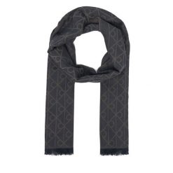 Szalik Calvin Klein. Niebieskie szaliki CALVIN KLEIN, bez wzorów, z dzianiny. Za 249.99 zł.