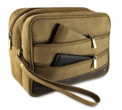 Skórzana saszetka do ręki Always Wild [DH] S1-2-R j. brązowa. Brązowe torby na ramię Always Wild, bez wzorów, z nubiku, do ręki, bez dodatków. Za 64.00 zł.