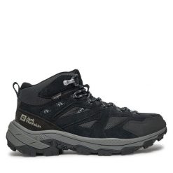 Trekkingi Jack Wolfskin. Szare botki sznurowane Jack Wolfskin, bez wzorów, bez obcasa, bez zapięcia. Za 649.99 zł.