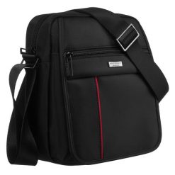 Męska torba miejska na ramię z wytrzymałej tkaniny - Peterson. Torby na ramię Peterson, bez wzorów, z tkaniny, na ramię, bez dodatków. Za 69.99 zł.