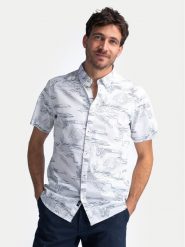 Petrol Industries Koszula M-1040-SIS419 Biały Slim Fit. Białe koszule Petrol Industries, m, bez wzorów, z bawełny, bez kołnierzyka, bez ramiączek. Za 119.99 zł.