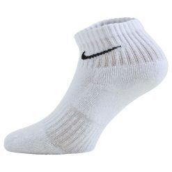 Amortyzowane Skarpety Za Kostkę Unisex Dla Dorosłych (zestaw 3 Sztuk). Białe skarpety Nike, bez wzorów. Za 87.99 zł.