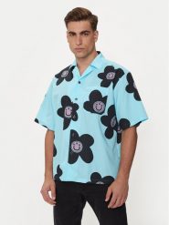 Hugo Koszula Eligino 50513855 Niebieski Oversize. Niebieskie koszule Hugo, m, bez wzorów, z bawełny, bez kołnierzyka, bez ramiączek. Za 259.99 zł.