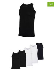 Fila Podkoszulki (5 szt.) w kolorze czarnym, białym i granatowym rozmiar: L. Białe podkoszulki Fila, l, bez wzorów, bez ramiączek. Za 187.99 zł.