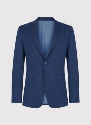 PAKO LORENTE – Wełniana marynarka garniturowa w kolorze niebieskim. Niebieskie garnitury Pako Lorente, na ślub cywilny, m, bez wzorów, z wełny. Za 399.99 zł.