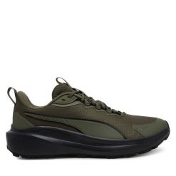 Buty do biegania Puma. Zielone buty do biegania Puma, bez wzorów, bez zapięcia, do biegania. Za 239.99 zł.