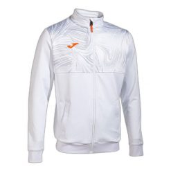 Kurtka z dresu Joma Challenge. Białe kurtki Joma, bez wzorów, z dresówki, bez kaptura. W wyprzedaży za 290.00 zł.