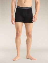 ICEBREAKER Bokserki męskie M Anatomica Boxers black-M. Czarne bokserki Icebreaker, m, bez wzorów, z lycry. Za 209.25 zł.