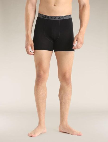 ICEBREAKER Bokserki męskie M Anatomica Boxers black-XXL. Czarne bokserki Icebreaker, l, bez wzorów, z lycry. Za 225.55 zł.