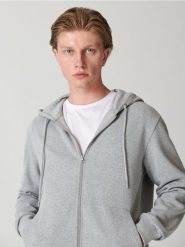 Bluza z kapturem - szary. Szare bluzy z kapturem Sinsay, l, bez wzorów, z kapturem. Za 59.99 zł.