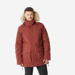 Parka turystyczna męska zimowa Quechua NH900 Warm -20°C wodoodporna. Brązowe kurtki przeciwdeszczowe QUECHUA, na zimę, m, bez wzorów, z syntetyku, bez kaptura. Za 499.99 zł.