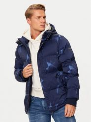 Guess Kurtka zimowa M4BL21 WGJ42 Niebieski Regular Fit. Niebieskie kurtki Guess, na zimę, l, z aplikacjami, z syntetyku, bez kaptura. Za 529.99 zł.