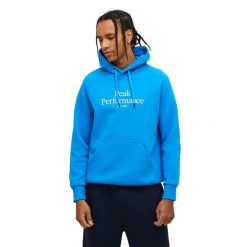Bluza Peak Performance męska Original Hood niebieska - XXL. Niebieskie bluzy Peak Performance, m, bez wzorów, bez kaptura. Za 559.00 zł.