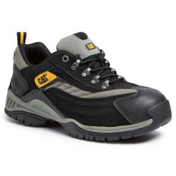 Półbuty CATerpillar. Czarne eleganckie półbuty CATerpillar, bez wzorów, bez obcasa, bez zapięcia. Za 259.99 zł.