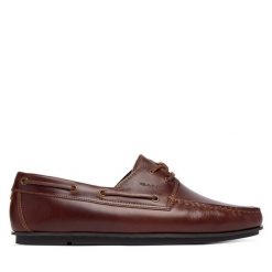 Półbuty Gant. Brązowe eleganckie półbuty GANT, bez wzorów, bez obcasa, bez zapięcia. Za 719.99 zł.