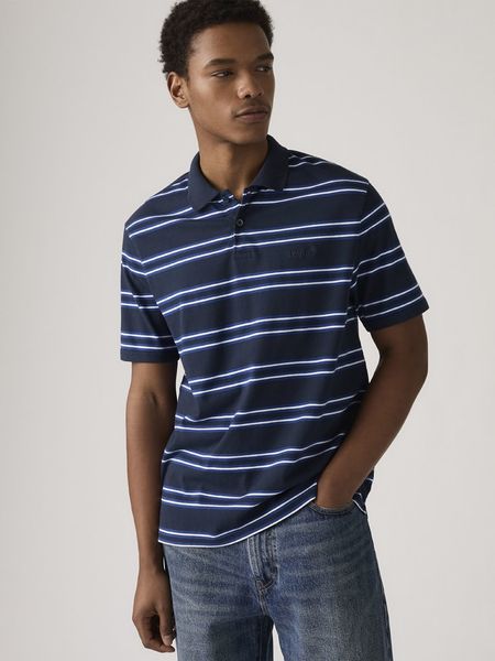 Levi's Koszulka polo w kolorze granatowym rozmiar: XL. Niebieskie koszulki polo Levi's®, s, bez wzorów, z bawełny, bez kołnierzyka, bez ramiączek. Za 113.90 zł.