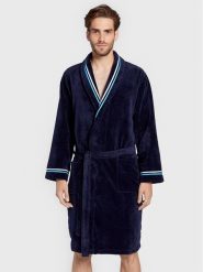 HOM Szlafrok Transat 402443 Granatowy. Niebieskie szlafroki HOM, m, bez wzorów, z bawełny, bez ramiączek, bez kaptura. Za 429.99 zł.