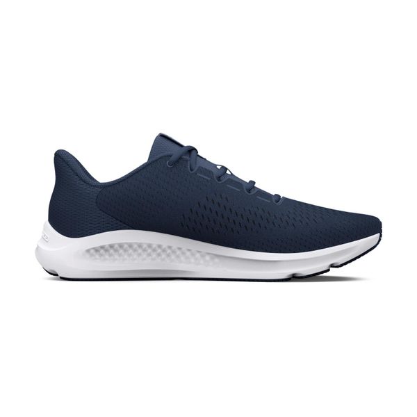 Buty biegowe męskie Under Armour Charged Pursuit 3 BL. Niebieskie buty do biegania Under Armour, bez wzorów, bez zapięcia, do biegania. Za 229.99 zł.