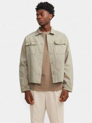 Jack&Jones Kurtka jeansowa Chase 12249029 Beżowy Loose Fit. Brązowe kurtki Jack&Jones, m, bez wzorów, z bawełny, bez kaptura. Za 159.99 zł.