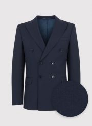 PAKO LORENTE – Granatowa dwurzędowa marynarka męska. Garnitury Pako Lorente, na ślub cywilny, m, bez wzorów, z wełny. Za 1,999.99 zł.