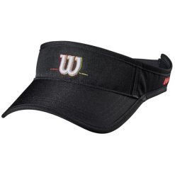 Czapka Z Daszkiem Do Siatkówki. Czarne czapki z daszkiem Wilson, bez wzorów, z materiału. Za 99.99 zł.