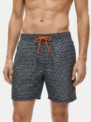 Guess Szorty kąpielowe F6GT27 WG2A2 Szary Regular Fit. Szare kąpielówki Guess, l, z aplikacjami, z syntetyku. Za 328.99 zł.