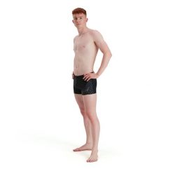 Spodenki kąpielówki męskie Speedo Medley Logo Aquashort. Czarne kąpielówki Speedo, m, bez wzorów, z poliesteru. Za 99.99 zł.