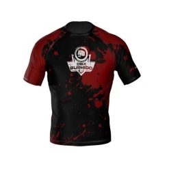Koszulka kompresyjna Blood typu Rashguard DBX MORE DRY. Białe odzież kompresyjna DBX BUSHIDO, bez wzorów, z materiału. Za 149.99 zł.