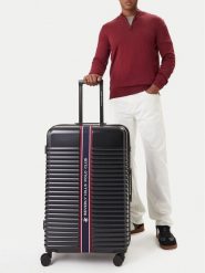 Beverly Hills Polo Club Walizka duża CEO-BHPC-L-005-08-BLACK Granatowy. Niebieskie walizki Beverly Hills Polo Club, bez wzorów, z tworzywa sztucznego, duże. Za 399.99 zł.