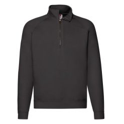 Bluza Unisex Premium Quarter Zip Raglan Dla Dorosłych. Czerwone bluzy Fruit of the Loom, m, bez wzorów, bez kaptura. Za 175.99 zł.