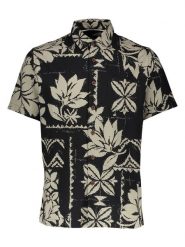 Quiksilver Koszula "Roots" - Regular fit - w kolorze czarnym rozmiar: M. Czarne koszule Quiksilver, m, bez wzorów, bez kołnierzyka, bez ramiączek. Za 124.11 zł.
