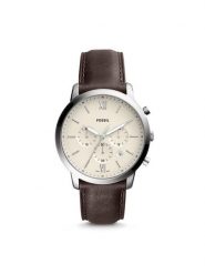 Fossil Zegarek Neutra Chrono FS5380 Brązowy. Brązowe, analogowe zegarki Fossil. Za 769.99 zł.