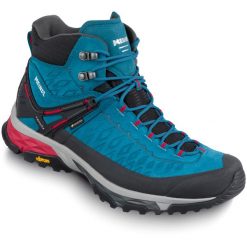 Buty turystyczne męskie Meindl Top Trail Lady Mid z membraną Gore – Tex. Niebieskie buty turystyczne MEINDL, na zimę, bez wzorów, z gore-texu, bez zapięcia, wspinaczkowe, gore-tex. Za 823.99 zł.