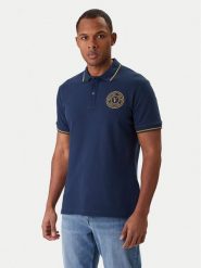 Versace Jeans Couture Polo 80GAGT03 CJ01T Niebieski Regular Fit. Niebieskie koszulki polo sportowe Versace Jeans Couture, m, bez wzorów, z bawełny, bez kołnierzyka, bez ramiączek. Za 679.99 zł.