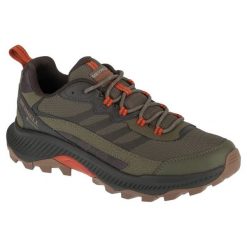 Buty Merrell Speed Strike 2 Gtx J037827 zielone. Zielone buty turystyczne bez wzorów, z gumy, bez zapięcia. Za 708.57 zł.