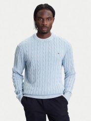 Tommy Hilfiger Sweter Classic MW0MW39524 Błękitny Regular Fit. Niebieskie swetry rozpinane Tommy Hilfiger, m, bez wzorów, z bawełny, bez kołnierzyka, bez ramiączek. Za 579.99 zł.