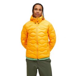 Kurtka Peak Performance puchowa męska Helium Down Hood Jacket pomarańczowa - XL. Brązowe kurtki Peak Performance, m, bez wzorów, z puchu, bez kaptura. Za 1,239.00 zł.